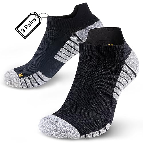 HUEGLO 3Paar Plantarfasziitis Socken Kompressionssocken Damen Herren Sport Unterstützen Wandersocken kompressionssocken Laufsocken Sportsocken Rutschfeste Anti Schweiß Socken 47-51 von HUEGLO