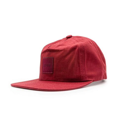 HUF Box Logo Unstrukturierte Snapback Cap - Weinrot - Einheitsgröße HUF Box Logo Unstrukturierte Snapback Cap - Weinrot - Einheitsgröße von HUF