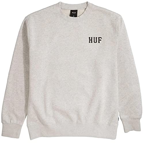 HUF Essentials Classic H Rundhals Sweatshirt, Athletic meliert, L von HUF