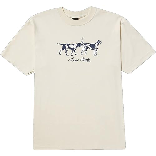 HUF Herren T-Shirt Love Stinks, Größe:M, Farben:Bone von HUF