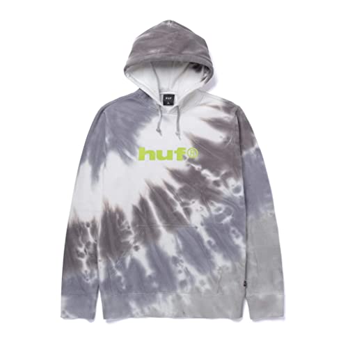 HUF LO-FI TIEDYE PULLOVER HOODIE felpa cappuccio BLACK AI21 von HUF