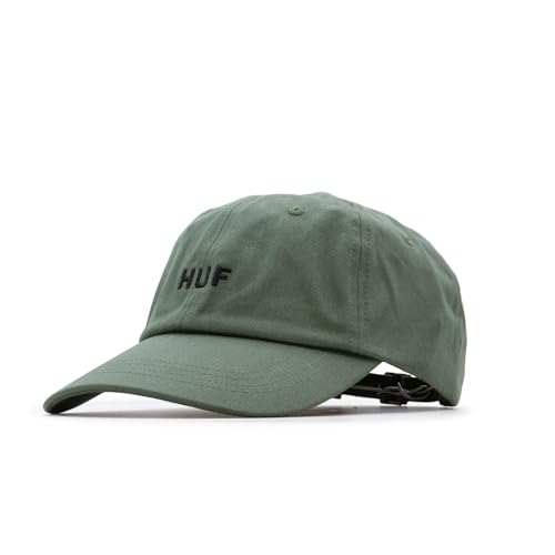 HUF Original Logo Baseball Cap mit gebogenem Visier aus Baumwolle - Olivgrün - Einheitsgröße von HUF