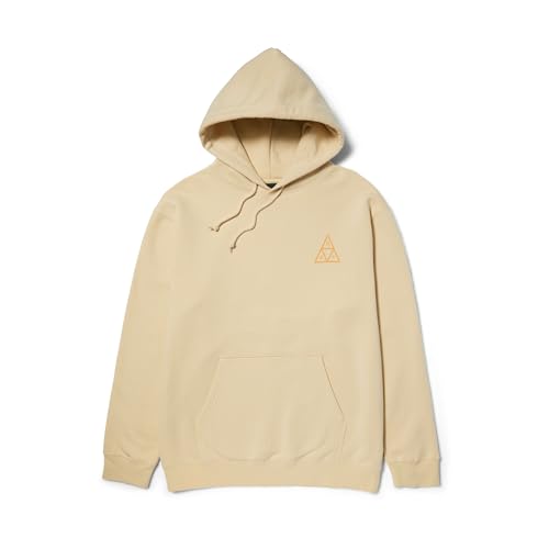 HUF Set Triple Triangle Pullover Hoodie - Bequemes Sweatshirt aus Baumwollmischung, Weizen, Medium von HUF