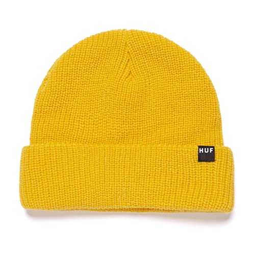 HUF Usual Fisherman Beanie Mütze - Kanariengelb - Einheitsgröße von HUF