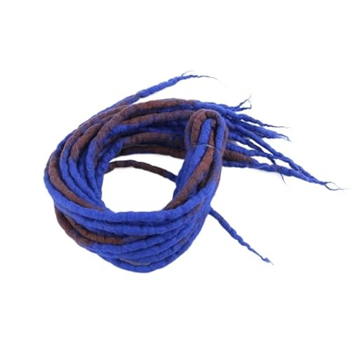 HUFFA 1 Bündel 10 Stränge 90 cm – 120 cm lang Nepal gefilzte Wolle synthetische Dreadlocks Zöpfe Haar for Kinder und Erwachsene(Brown) von HUFFA