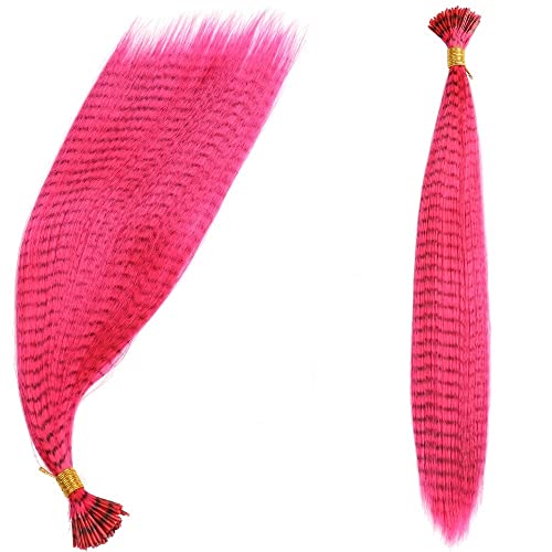 10 Stück farbige Feder Haarverlängerungen synthetische 16 Zoll Faser Haarteil for Frauen gefälschte Haare(2) von HUFFA