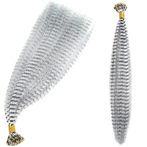 10 Stück farbige Feder Haarverlängerungen synthetische 16 Zoll Faser Haarteil for Frauen gefälschte Haare(8) von HUFFA