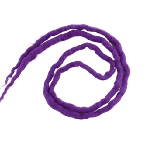 22 ZOLL Weiche Dreadlocks Doppelenden Nepal Wolle Synthetische Flechthaarverlängerungen Hip-Hop Handgemachte Dreads(Bright purple) von HUFFA