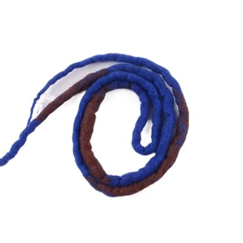 22 ZOLL Weiche Dreadlocks Doppelenden Nepal Wolle Synthetische Flechthaarverlängerungen Hip-Hop Handgemachte Dreads(Brown) von HUFFA
