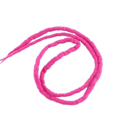 22 ZOLL Weiche Dreadlocks Doppelenden Nepal Wolle Synthetische Flechthaarverlängerungen Hip-Hop Handgemachte Dreads(Hot Pink) von HUFFA