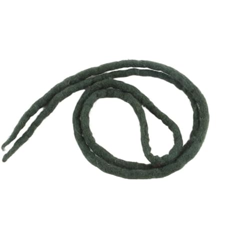 22 ZOLL Weiche Dreadlocks Doppelenden Nepal Wolle Synthetische Flechthaarverlängerungen Hip-Hop Handgemachte Dreads(Ink green) von HUFFA