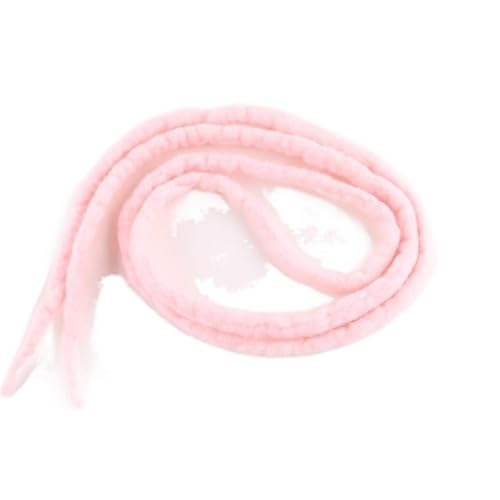 22 ZOLL Weiche Dreadlocks Doppelenden Nepal Wolle Synthetische Flechthaarverlängerungen Hip-Hop Handgemachte Dreads(Light Pink) von HUFFA