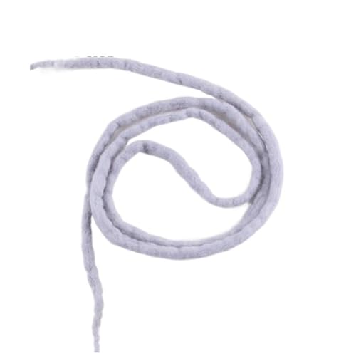 22 ZOLL Weiche Dreadlocks Doppelenden Nepal Wolle Synthetische Flechthaarverlängerungen Hip-Hop Handgemachte Dreads(Light grey) von HUFFA