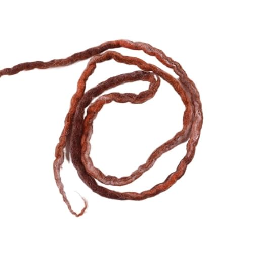 22 ZOLL Weiche Dreadlocks Doppelenden Nepal Wolle Synthetische Flechthaarverlängerungen Hip-Hop Handgemachte Dreads(M BROWN) von HUFFA