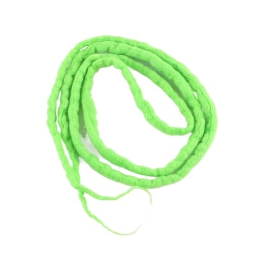 22 ZOLL Weiche Dreadlocks Doppelenden Nepal Wolle Synthetische Flechthaarverlängerungen Hip-Hop Handgemachte Dreads(Neon green) von HUFFA