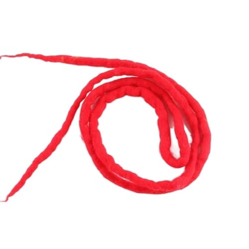 22 ZOLL Weiche Dreadlocks Doppelenden Nepal Wolle Synthetische Flechthaarverlängerungen Hip-Hop Handgemachte Dreads(Rot) von HUFFA