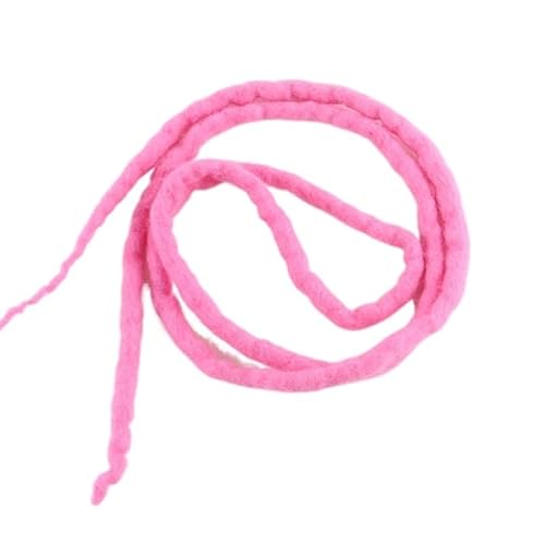 22 ZOLL Weiche Dreadlocks Doppelenden Nepal Wolle Synthetische Flechthaarverlängerungen Hip-Hop Handgemachte Dreads(Rubber pink) von HUFFA