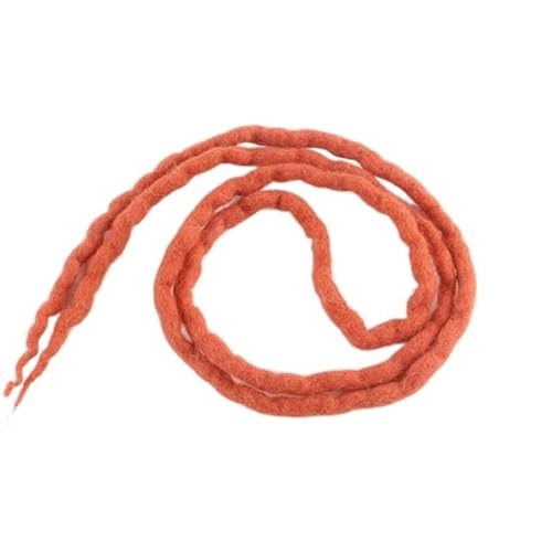 22 ZOLL Weiche Dreadlocks Doppelenden Nepal Wolle Synthetische Flechthaarverlängerungen Hip-Hop Handgemachte Dreads(Rust red) von HUFFA