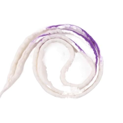 22 ZOLL Weiche Dreadlocks Doppelenden Nepal Wolle Synthetische Flechthaarverlängerungen Hip-Hop Handgemachte Dreads(Weiß) von HUFFA