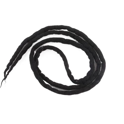 22 ZOLL Weiche Dreadlocks Doppelenden Nepal Wolle Synthetische Flechthaarverlängerungen Hip-Hop Handgemachte Dreads(black) von HUFFA