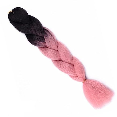 24 Zoll langes synthetisches Flechthaar for Frauen, bunte Zöpfe, 100 g, Regenbogenhaar, Trend-Weg(2 10) von HUFFA