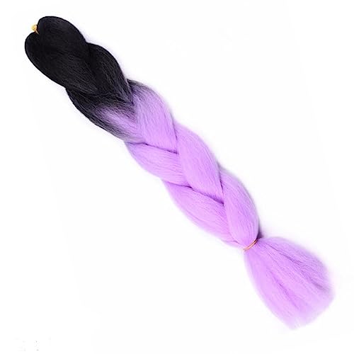 24 Zoll langes synthetisches Flechthaar for Frauen, bunte Zöpfe, 100 g, Regenbogenhaar, Trend-Weg(2 18) von HUFFA