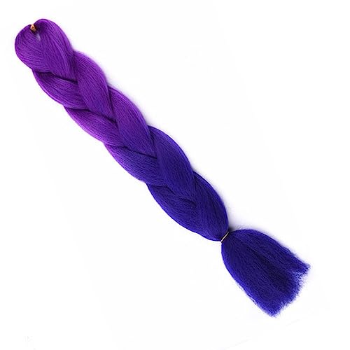 24 Zoll langes synthetisches Flechthaar for Frauen, bunte Zöpfe, 100 g, Regenbogenhaar, Trend-Weg(2 54) von HUFFA