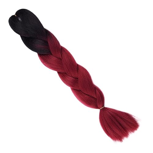 24 Zoll synthetisches Jumbo-Haar Ombre Box Zöpfe lang for Frauen Party Style Haar blau Hochtemperatur(2 31) von HUFFA