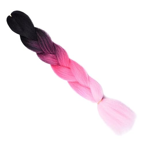24 Zoll synthetisches Jumbo-Haar Ombre Box Zöpfe lang for Frauen Party Style Haar blau Hochtemperatur(3 28) von HUFFA