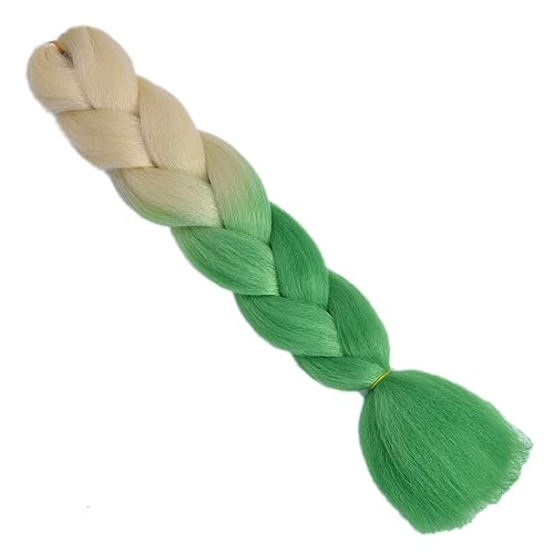 24 Zoll synthetisches langes Jumbo-Flechthaar for Frauen, bunte Zöpfe, 100 g, Regenbogenhaar(2 42) von HUFFA