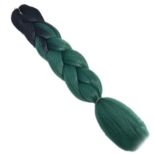 24 Zoll synthetisches langes Jumbo-Flechthaar for Frauen, bunte Zöpfe, 100 g, Regenbogenhaar(2 6) von HUFFA