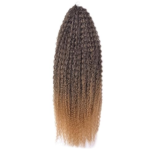 28 Zoll synthetisches Häkelhaar for afrikanische Zöpfe, Afrolocken, gelockte brasilianische Flechthaarverlängerungen for Frauen, 120 g(1B 27) von HUFFA