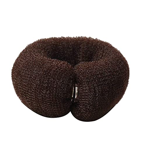 3 stücke Haar Dutt Maker Roll Werkzeug Haar Ring DIY Haar Schaum Ring Shaper Snap frauen Haar Bänder Quick Snap Roll Dutt Werkzeug(Coffee) von HUFFA