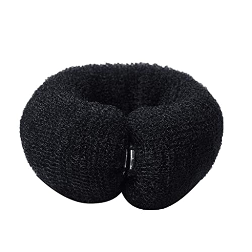 3 stücke Haar Dutt Maker Roll Werkzeug Haar Ring DIY Haar Schaum Ring Shaper Snap frauen Haar Bänder Quick Snap Roll Dutt Werkzeug(black) von HUFFA