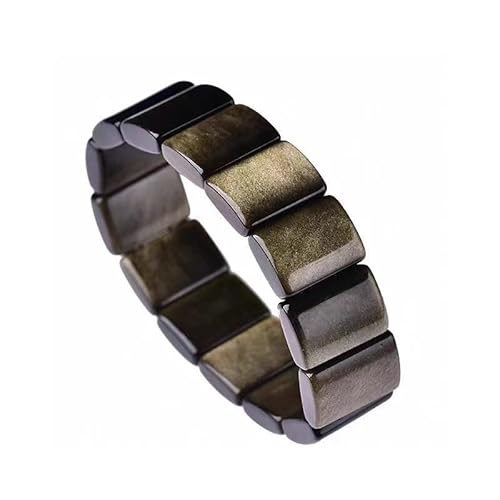 Armband aus natürlichem Goldobsidian for Damen und Herren – Einzelschlaufe aus Kristall for Heilung und Schutz von HUFFA