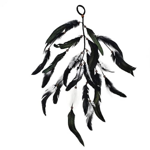 Böhmischer bunter Feder-Haarkamm for Frauen, Zopf, Dreadlock-Haarspangen(H) von HUFFA