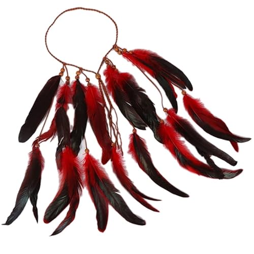 Böhmischer bunter Feder-Haarkamm for Frauen, Zopf, Dreadlock-Haarspangen(KJ) von HUFFA