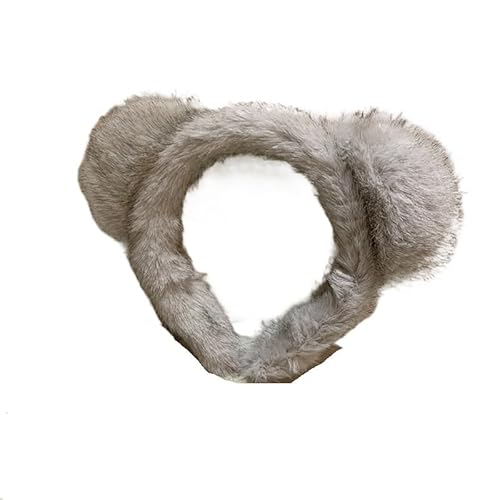 Breitkrempiges Haarband mit Plüschohren for Damen – gemütliches und stylisches Haar-Accessoire(Lightgray) von HUFFA