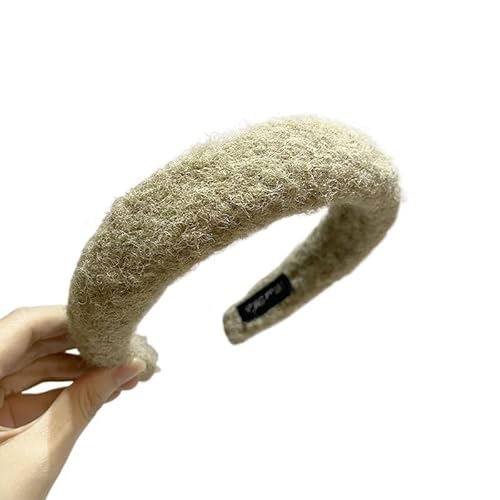 Breitkrempiges Haarwaschstirnband zur Druckentlastung for bequemes Styling und den Einsatz im Freien(3.5cmkhaki) von HUFFA