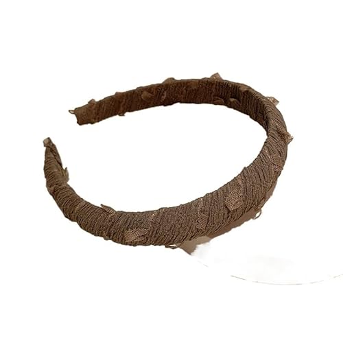 Dünnes Druck-Haarnadel-Stirnband for Damen – Wickel-Stirnband aus Stoff for bequemes Tragen den ganzen Tag(Brown) von HUFFA