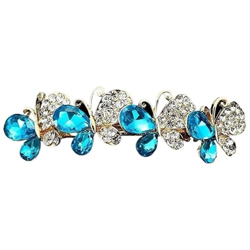 Elegante Schmetterlings-Strass-Haarnadel for Damen – vielseitiger und stilvoller Haarschmuck for Erwachsene(Blue) von HUFFA