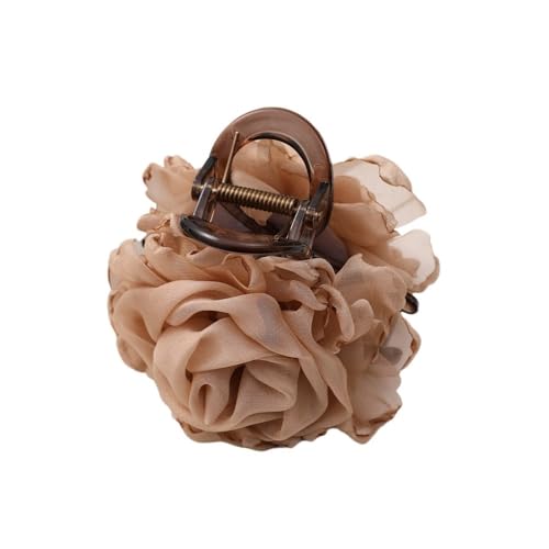 Fabric Dry Rose Shark Clip – Haargreifer-Accessoires for Damen for müheloses Styling(Brownone) von HUFFA
