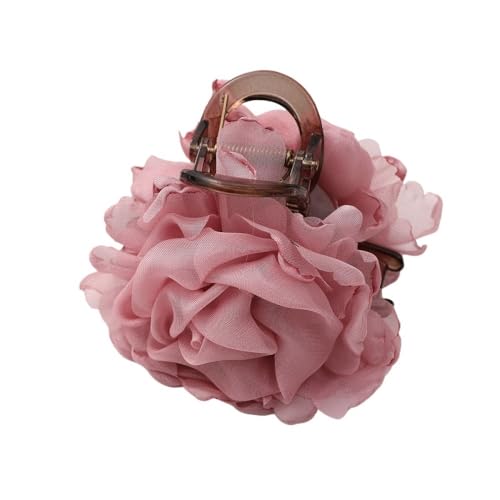 Fabric Dry Rose Shark Clip – Haargreifer-Accessoires for Damen for müheloses Styling(Pinkone) von HUFFA