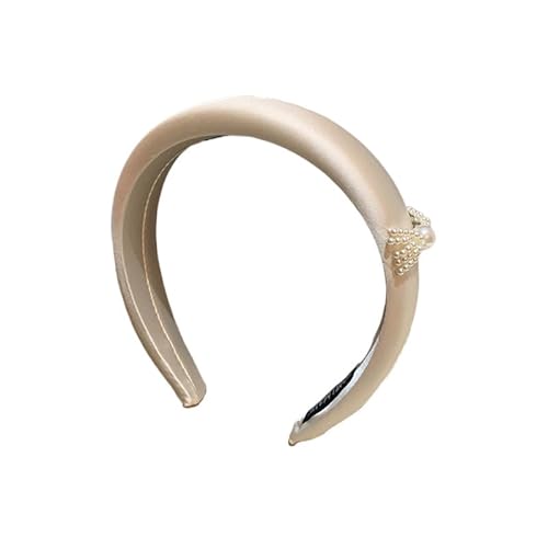 Forged Noodles Haarband mit Perlenschleife – Stilvolles Haarband for den Hochdruckreiniger(Weiß) von HUFFA