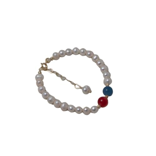 HUFFA Armband aus natürlichen Süßwasserperlen for Damen – eleganter Schmuck mit Jade-Transferperlen(DoubleBeads) von HUFFA
