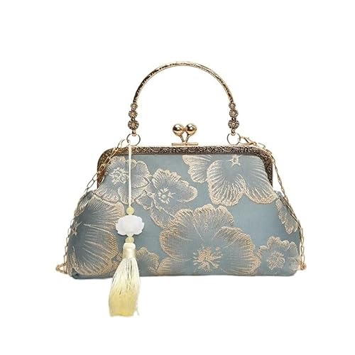 HUFFA Elegante Abendtasche for Damen – Party-Clutch-Handtasche mit Kette und Quasten for Hochzeiten und besondere Anlässe(Weiß) von HUFFA