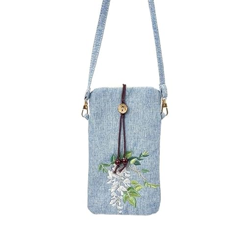 HUFFA Hanfu-Umhängetasche im antiken Stil for Damen, bestickte Handy-Schultertasche(Color11) von HUFFA