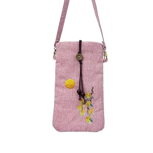 HUFFA Hanfu-Umhängetasche im antiken Stil for Damen, bestickte Handy-Schultertasche(Color14) von HUFFA