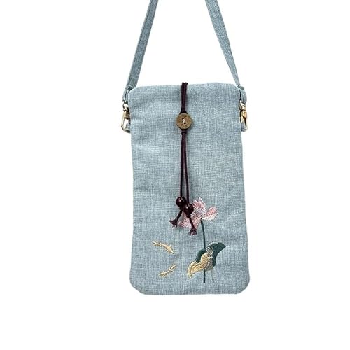 HUFFA Hanfu-Umhängetasche im antiken Stil for Damen, bestickte Handy-Schultertasche(Color15) von HUFFA