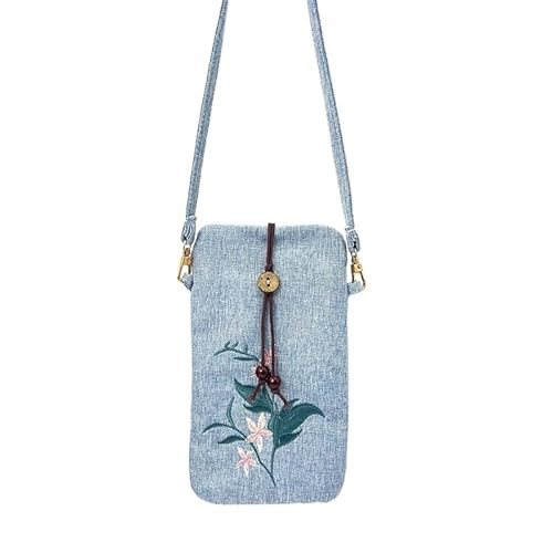 HUFFA Hanfu-Umhängetasche im antiken Stil for Damen, bestickte Handy-Schultertasche(Color4) von HUFFA